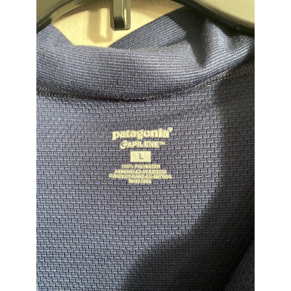 Patagonia Capilene Base Layer Men’s Size  Large Blue Pullover Poly Made in USA - Picture 2 of 5